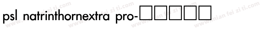 psl natrinthornextra pro字体转换